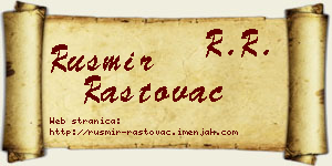 Rusmir Rastovac vizit kartica